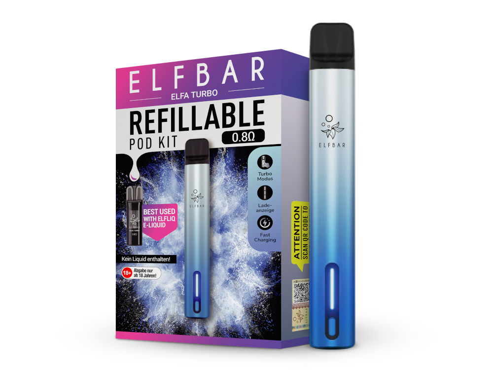 ELFBAR-ELFA-Turbo-Pod-Kit-550-mAh-Akku-Aurora-Cyan_ 0.8Ohm