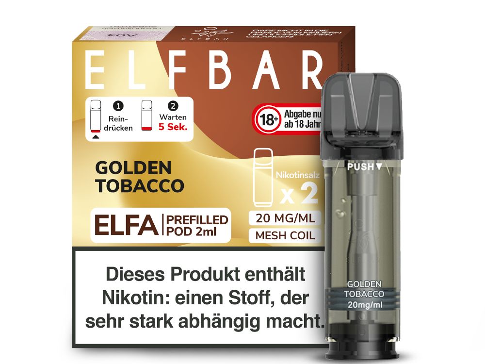 Elfa Prefilled Pods 2er Pack – Fertig befüllte Pods für beste Dampferfahrung