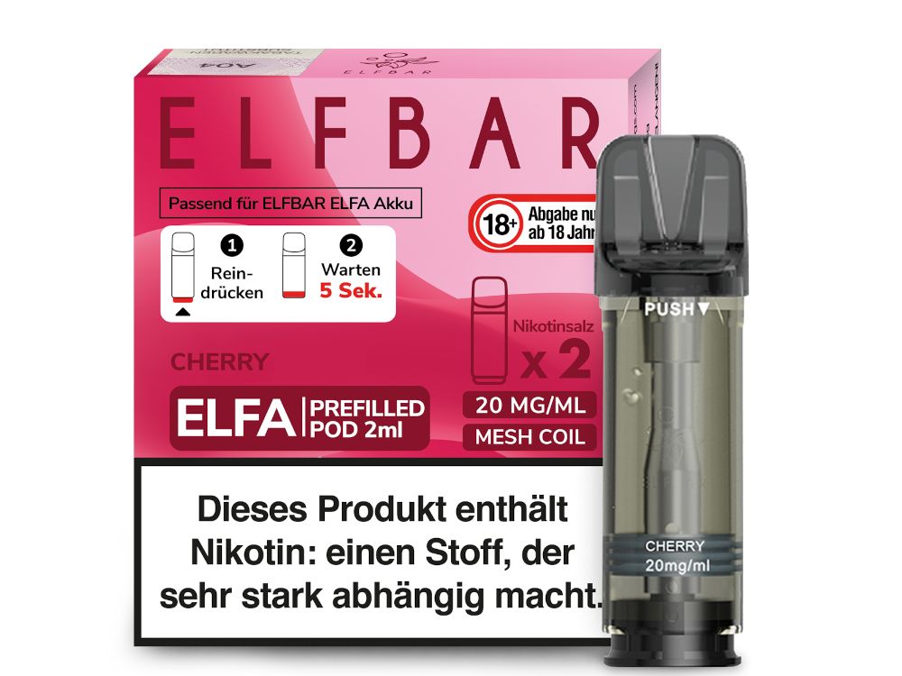 Elfa Prefilled Pods 2er Pack – Fertig befüllte Pods für beste Dampferfahrung