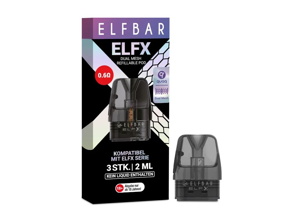 ELFBAR ELFX Pods 3er Pack – Bis zu 2000 Züge pro Pod & intensiver Geschmack